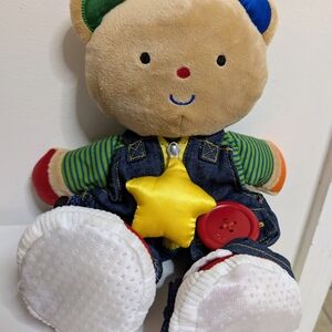 Plush Bear Rattle Toy with Yellow Star - Kids Toys